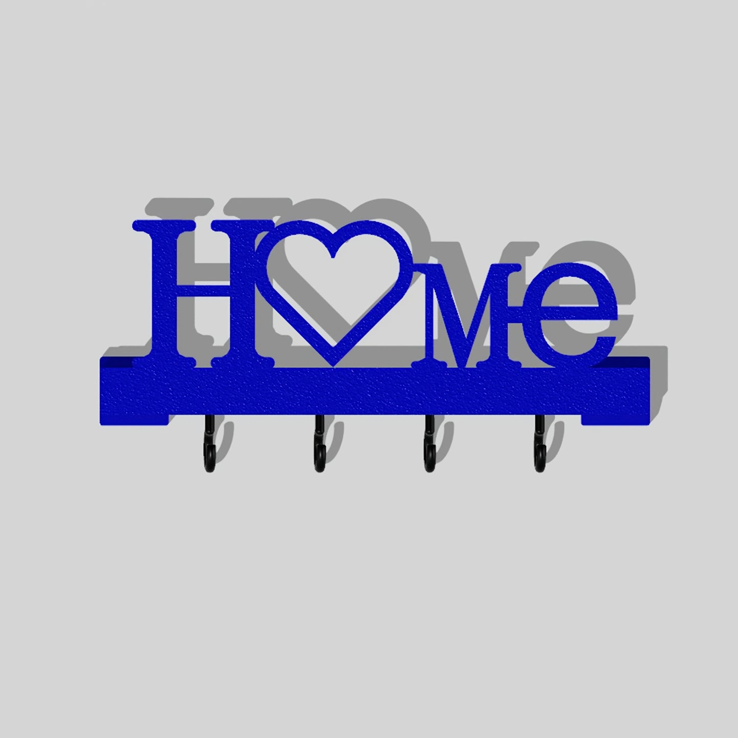 1pc Home Love Shaped Keychain Wall-Mounted Entry Organizer with Hooks, No Drilling Required, Suitable for Living Room Home Decor