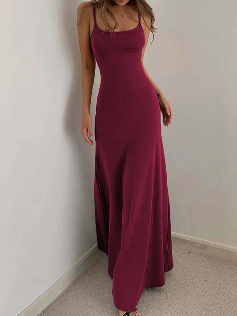 Waist-Cinched High-Waist Midi Suspender Skirt