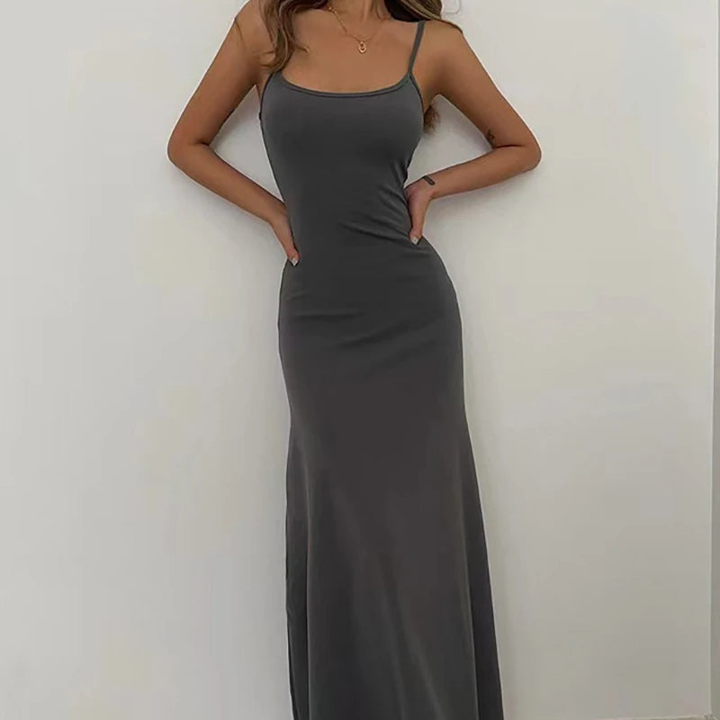 Waist-Cinched High-Waist Midi Suspender Skirt