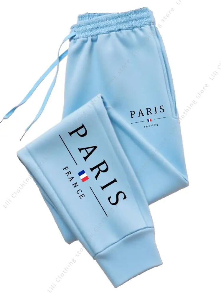 2025 New Hot Sale PARIS Jogger Pants for Women's Trousers High quality Autumn Winter Fleece Casual Sports Sweatpants Women Pants
