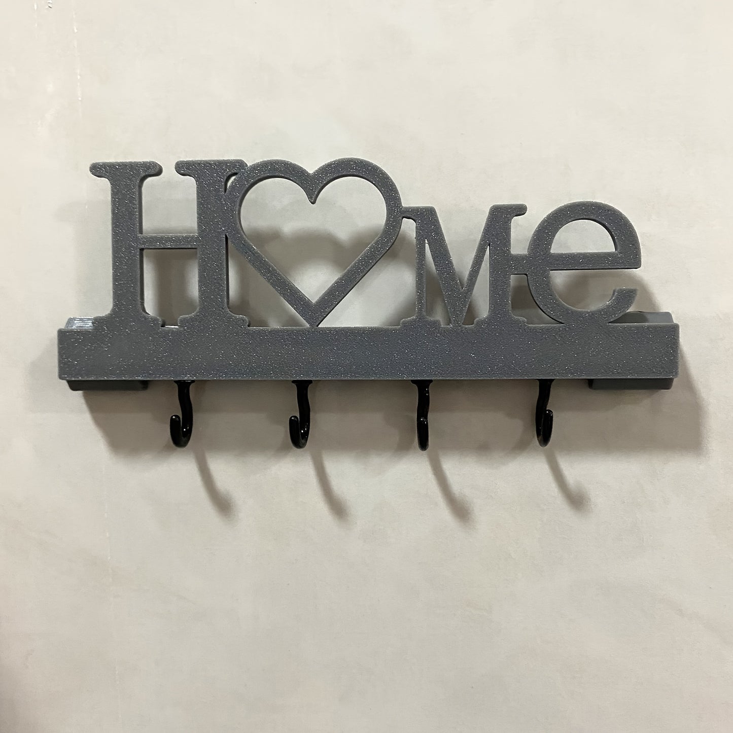 1pc Home Love Shaped Keychain Wall-Mounted Entry Organizer with Hooks, No Drilling Required, Suitable for Living Room Home Decor